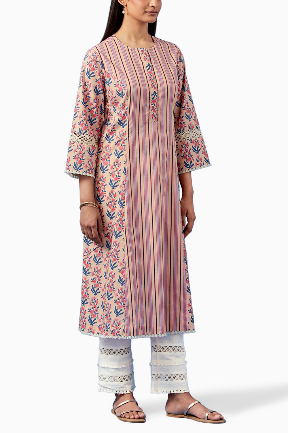 Pale Pink Malhaar Kurta and Pants