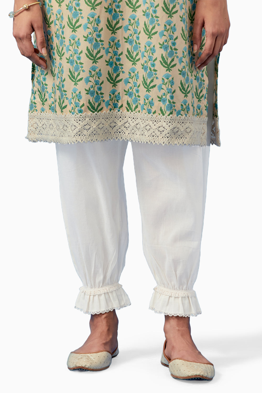 Lemon Badra Kurta and Pants with Dupatta