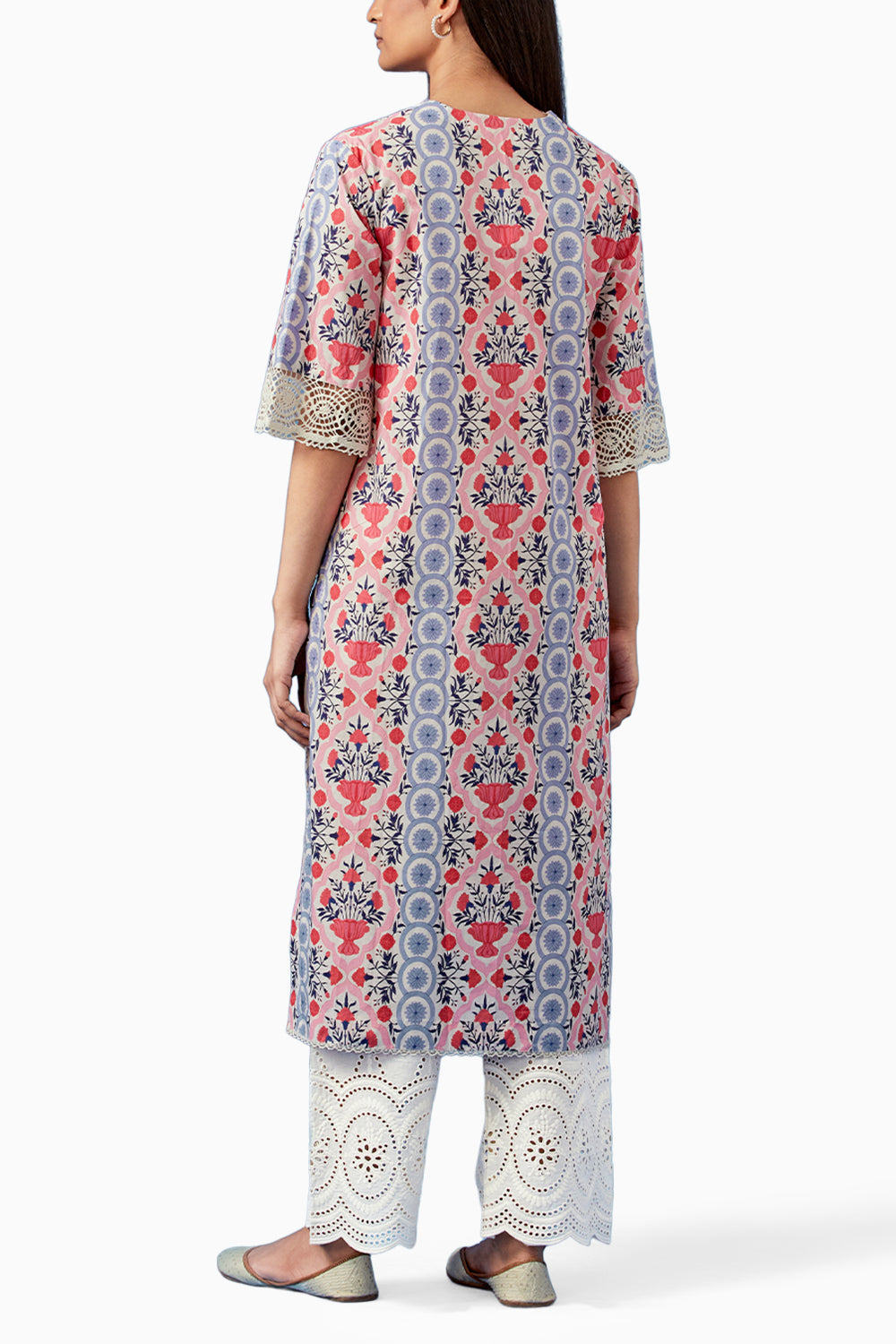 Pink Aparajita Kurta and Pants