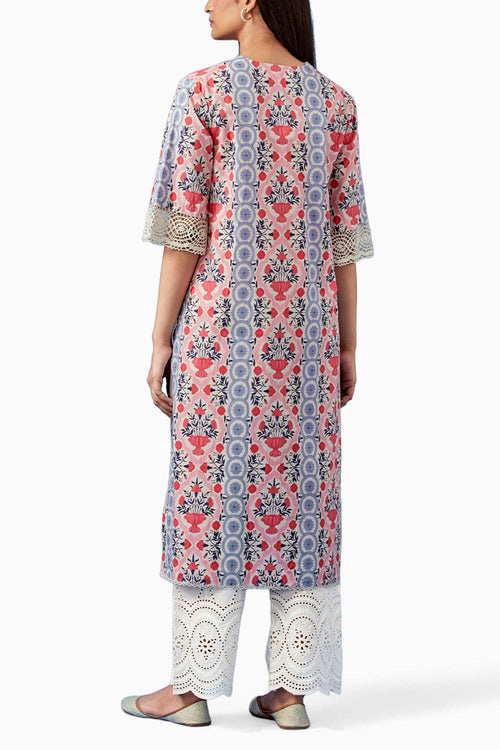 Pink Aparajita Kurta and Pants with Dupatta