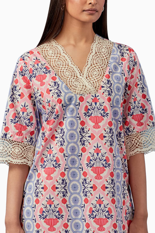 Pink Aparajita Kurta and Pants with Dupatta