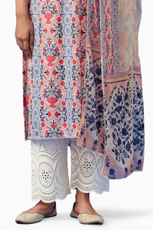 Pink Aparajita Kurta and Pants with Dupatta