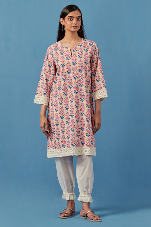 Pink Badra Kurta and Pants
