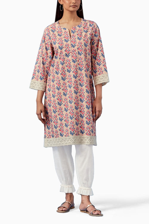 Pink Badra Kurta and Pants