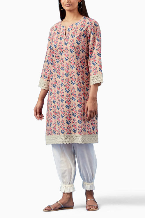 Pink Badra Kurta and Pants