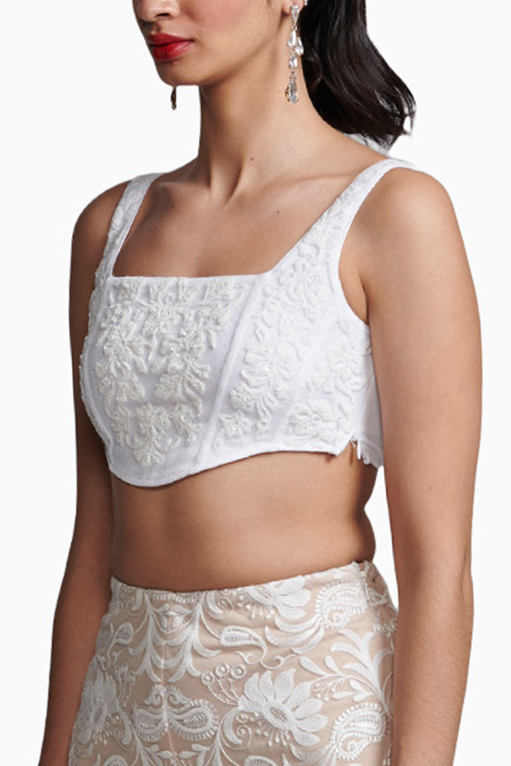 Embroidered Ivory Bralette