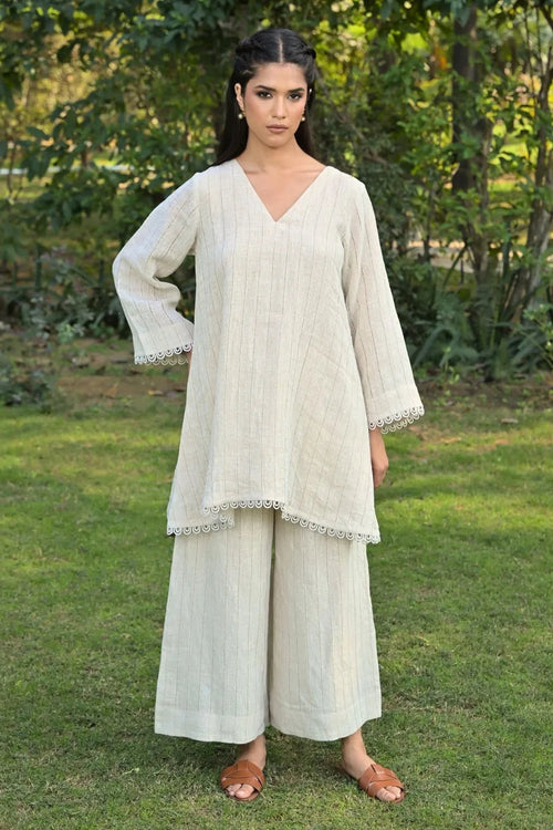 Beige Linen Co-ord