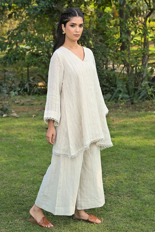 Beige Linen Co-ord