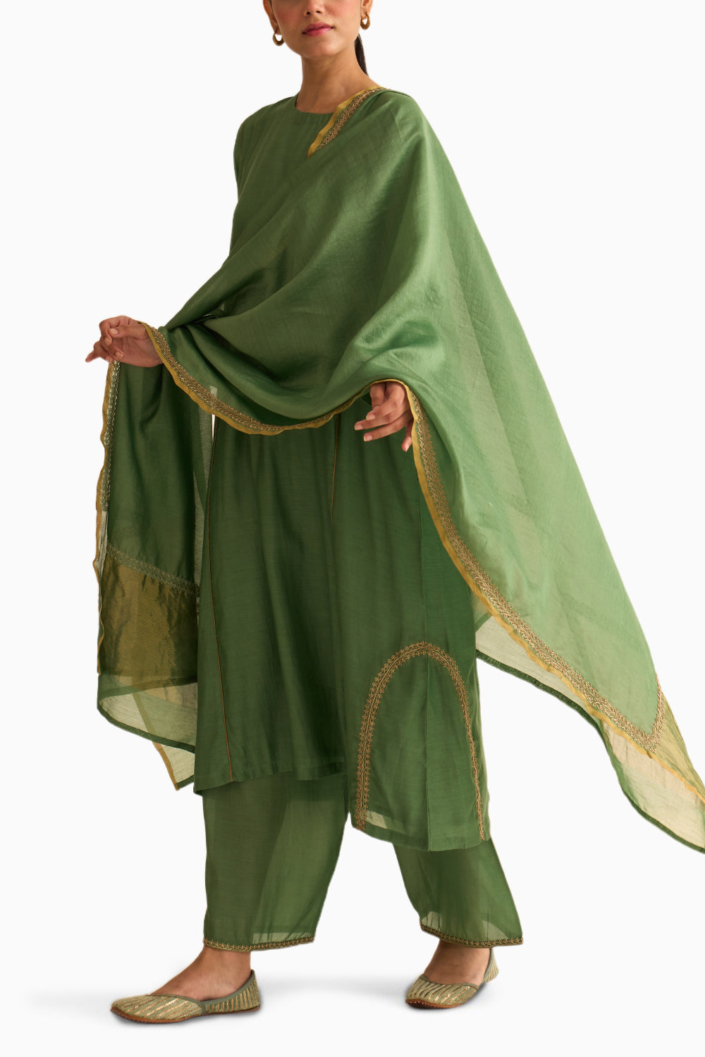 Mridini Sage Green Kurta Set