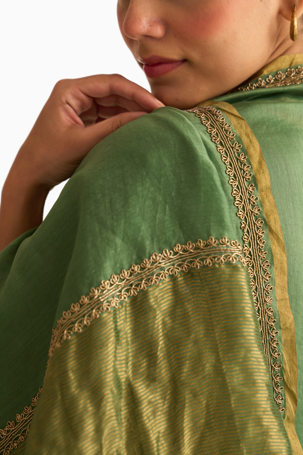 Mridini Sage Green Dupatta