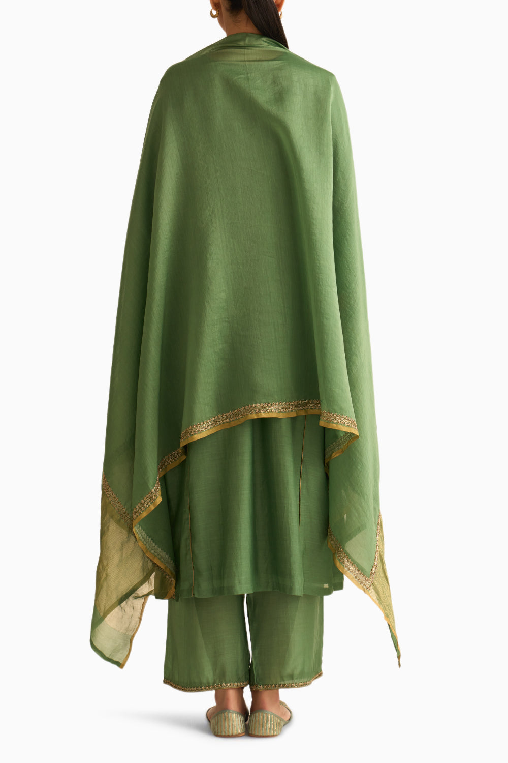 Mridini Sage Green Dupatta