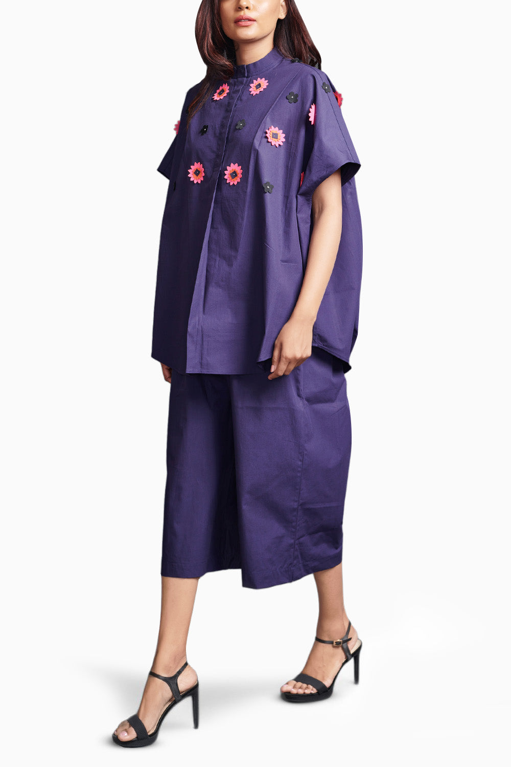 Purple Embroidered Co-Ord Set