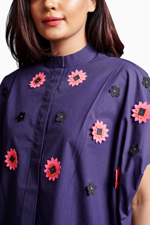 Purple Embroidered Co-ord Set
