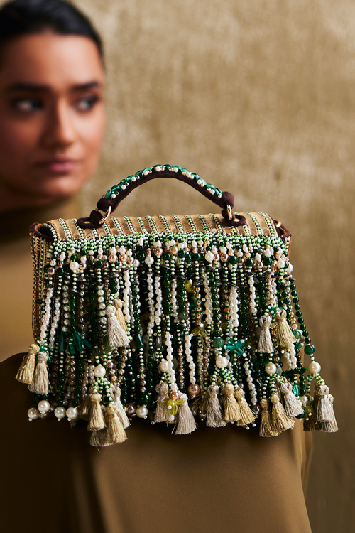The Veil Brown-Gold Bag