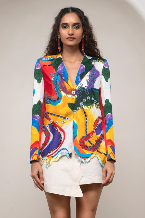 Ruel Wavy Blazer Set