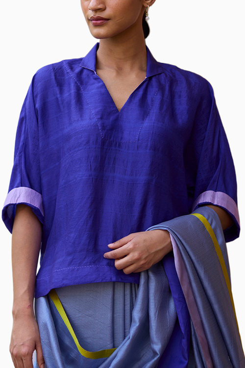 Rustling Whispers Purple Blouse