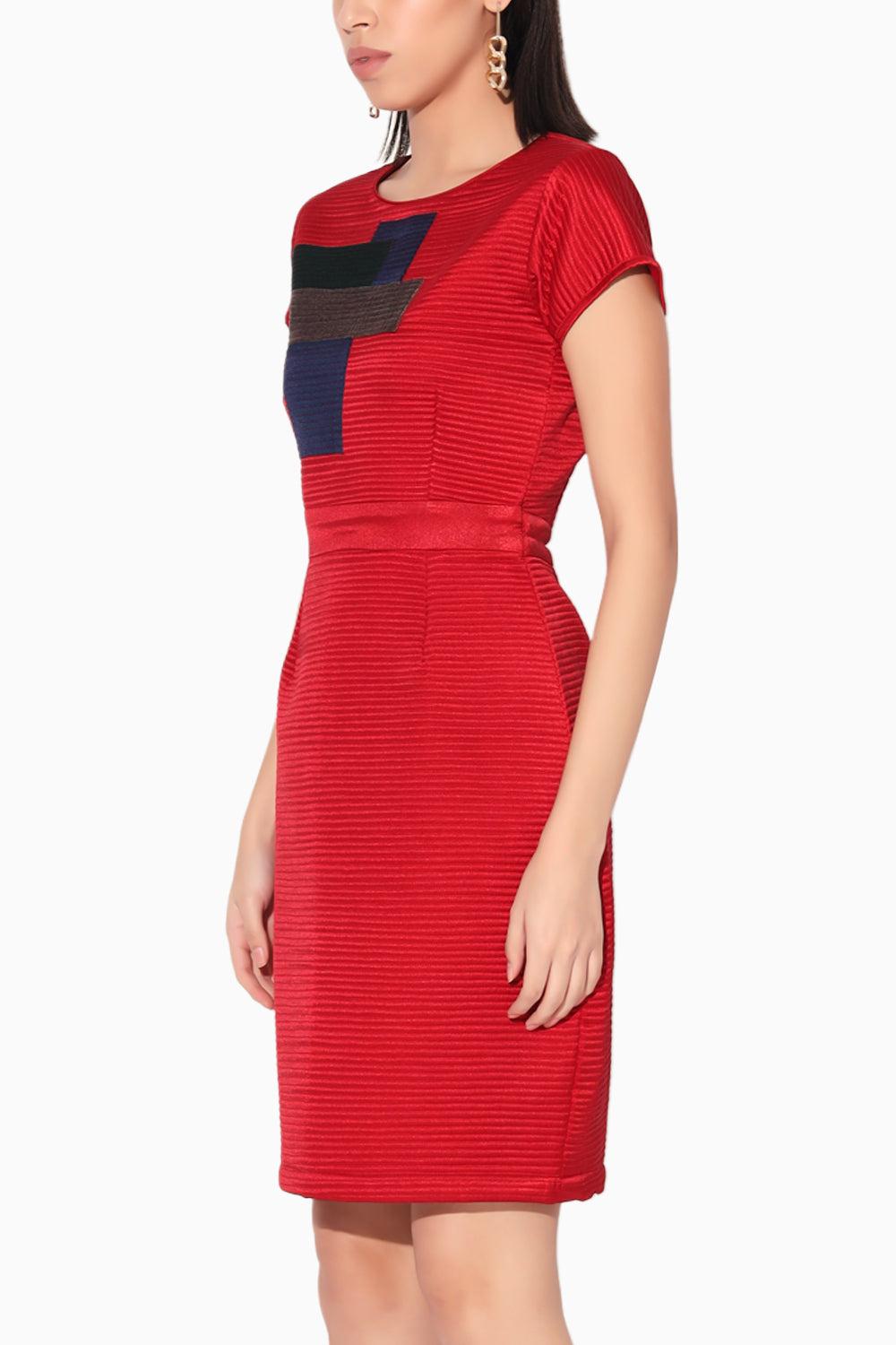 Orion Red Quilted Dress