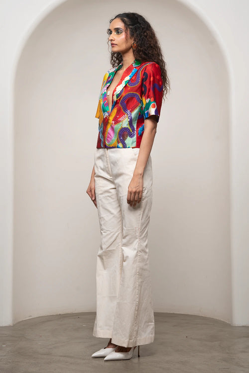Alya Cropped Jacket Set