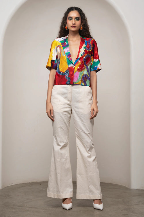 Alya Cropped Jacket Set