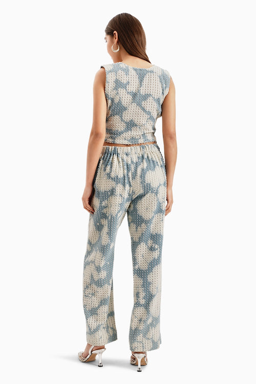 Cloud White Lazercut Bib and Pants Set