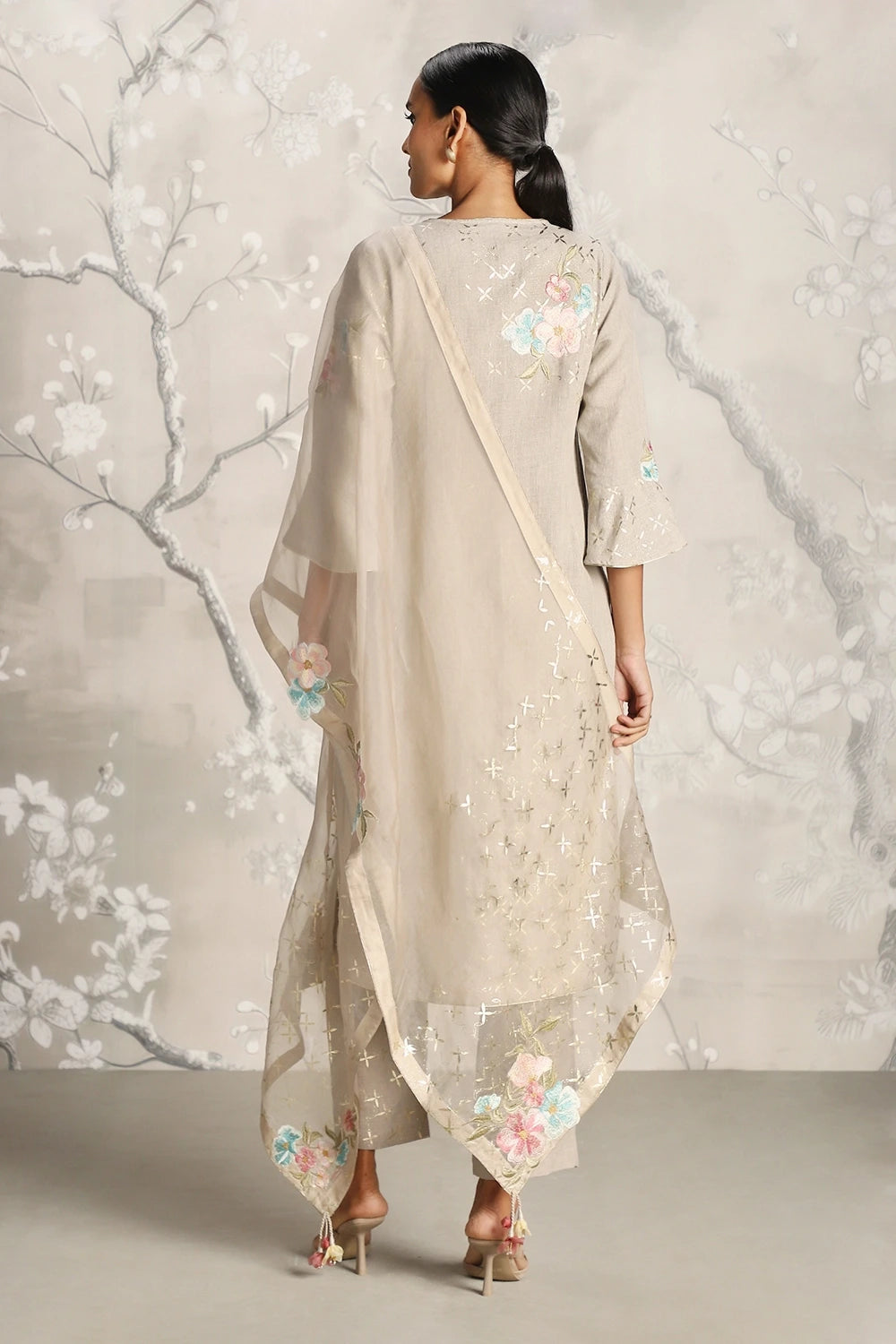 Corsage Natural Kurta Pant and Dupatta Set