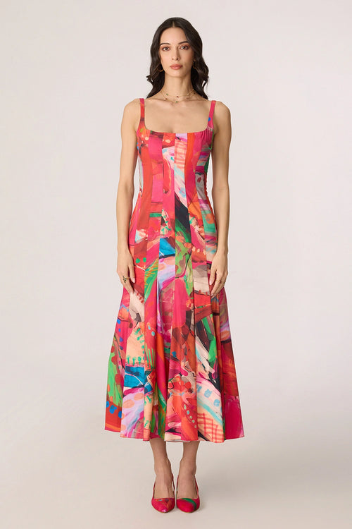 Pink And Multi Enola Dress