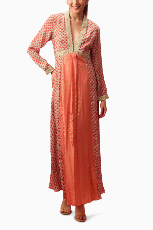 Coral Gajjari Kalidar Kurta Set