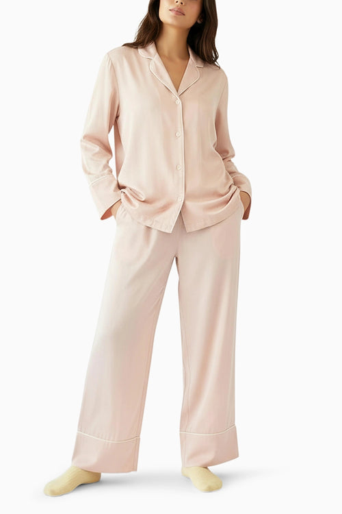 Blush Pink Solid Pajama Set