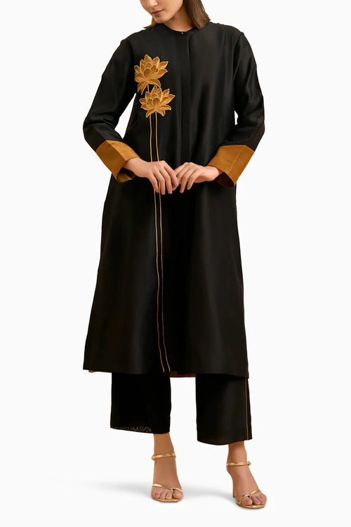 Black & Gold Allure Suit Set