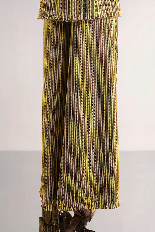 Wide-Legged Crochet Knit Pant