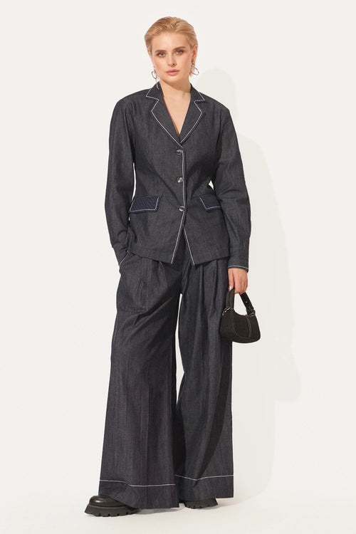 Blue Zevra Pant Suit