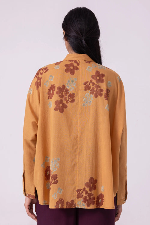 Taro Floral Hand Printed Top