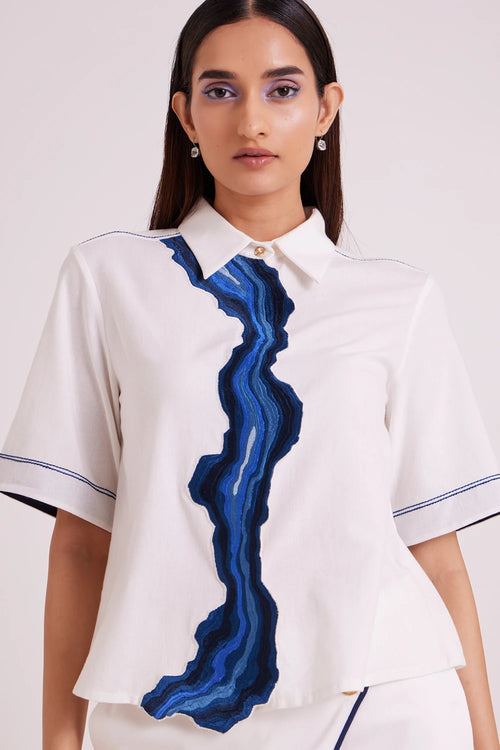 Avisa Blue Current Co-ord Set