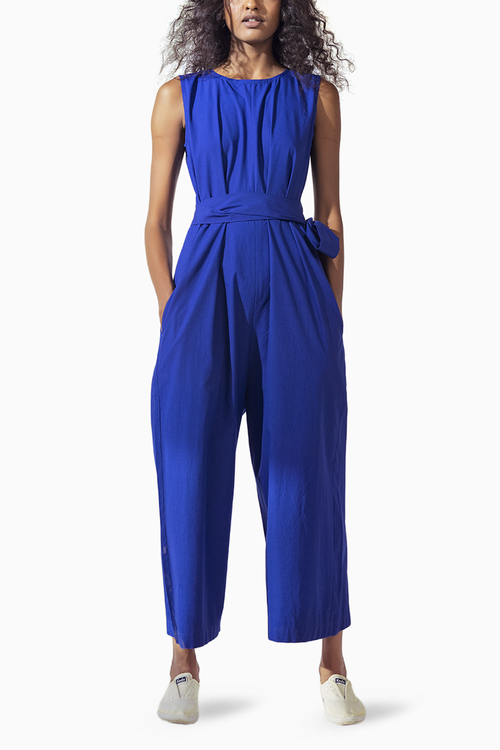 Bluish Blue Jumpsuit