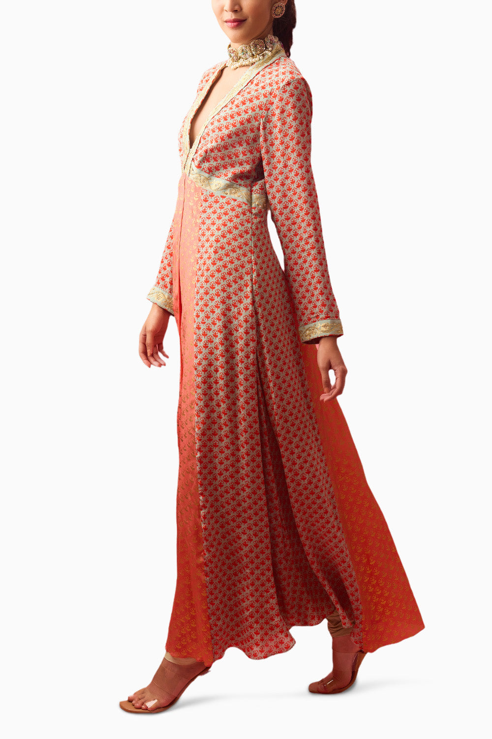 Coral Gajjari Kalidar Kurta Set