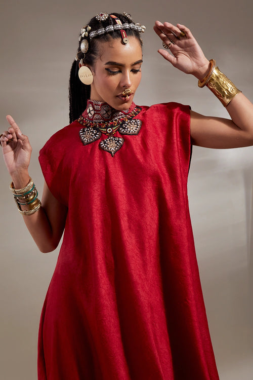 Sindoor Anka Veni Printed Dupatta Jacket Set