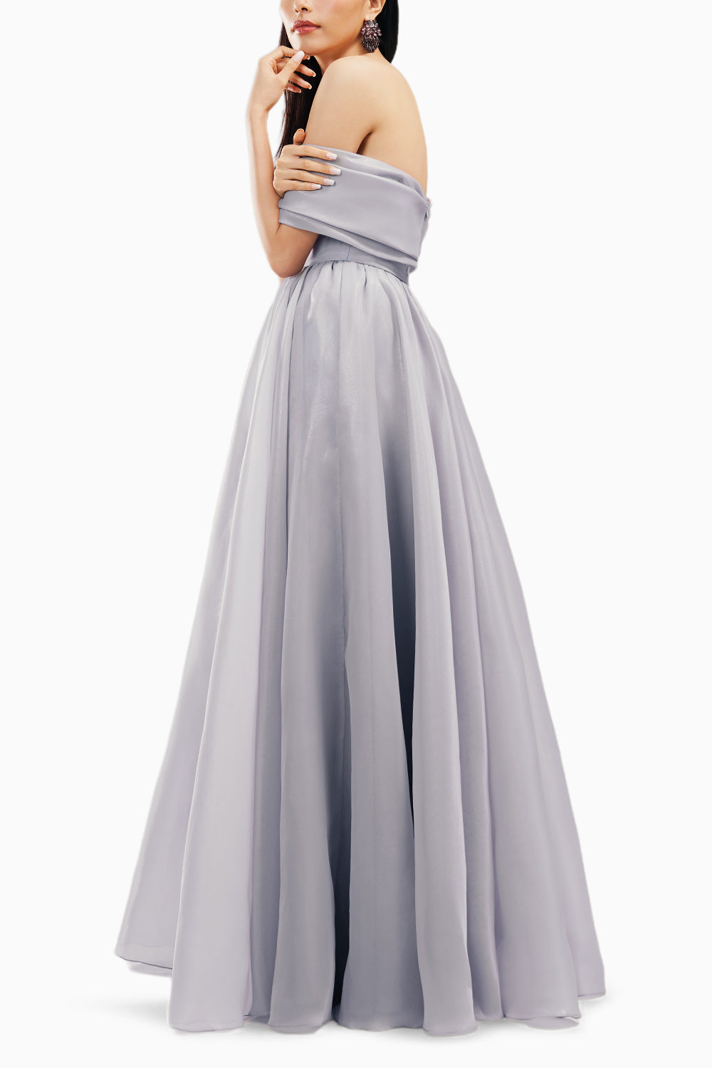 Celeste Off-Shoulder Pleated Dress