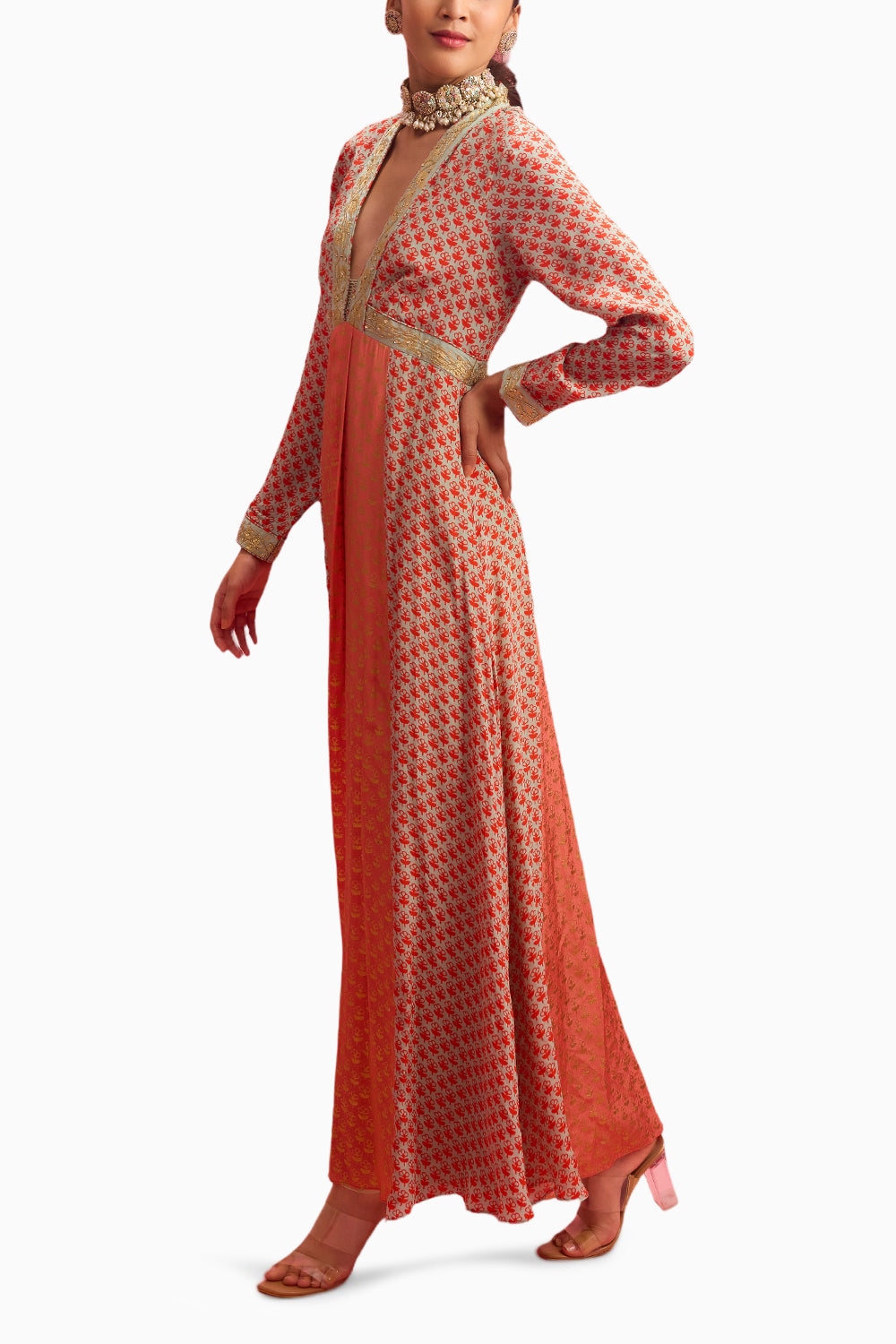 Coral Gajjari Kalidar Kurta Set