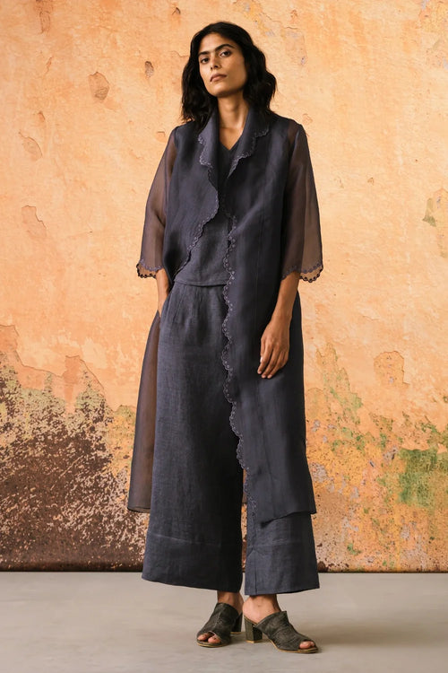 Stone Blue Luna Jacket with Top and Pants