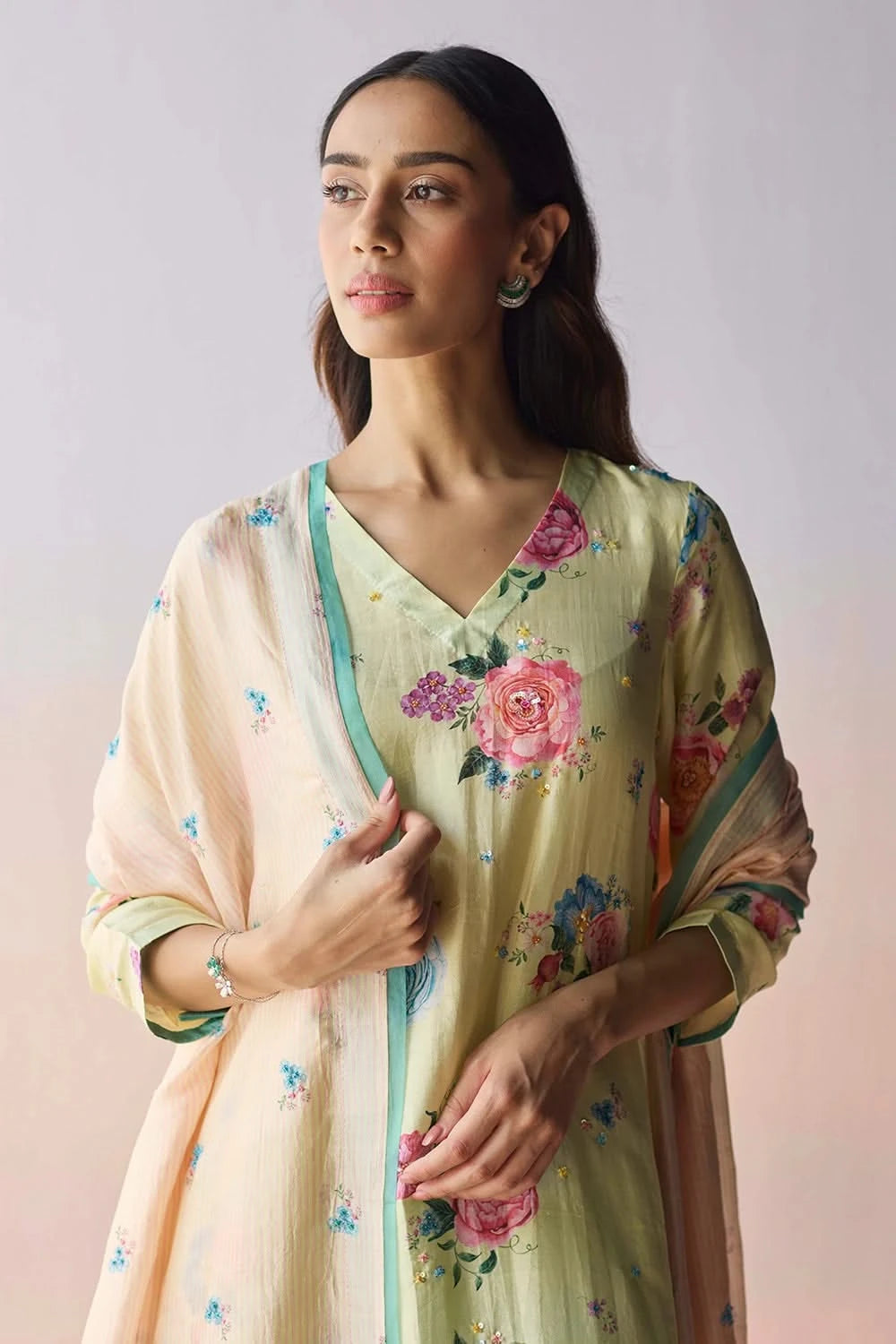 SoulFlower Green Dupatta