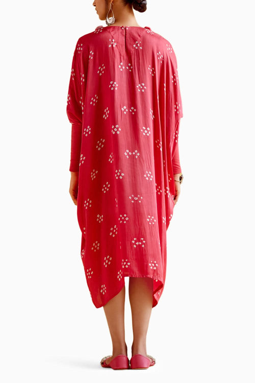 Annapoorna Pink Bandhini Kaftan