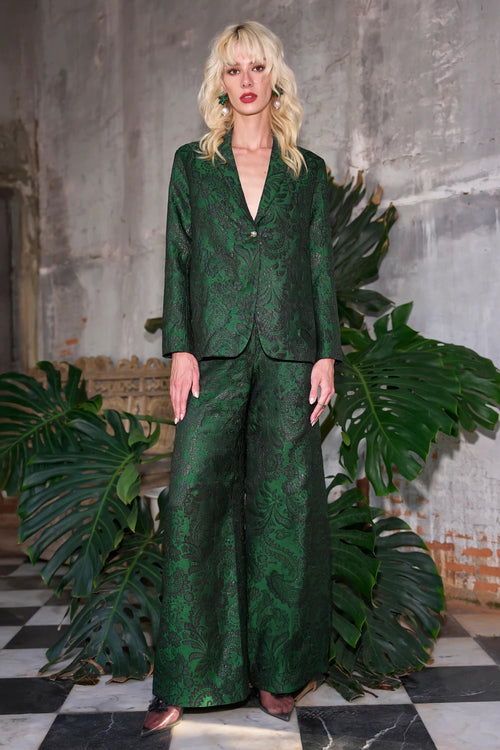 Emerald Brocade Suit