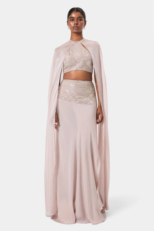 Dusk Embellished Overlay Cape