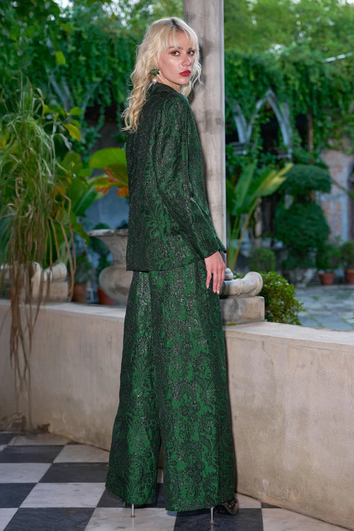 Emerald Brocade Suit