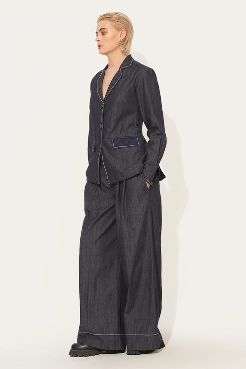 Blue Zevra Pant Suit