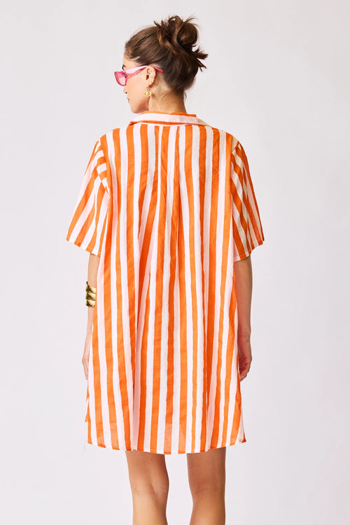 Resort Stripe Shirt Dress