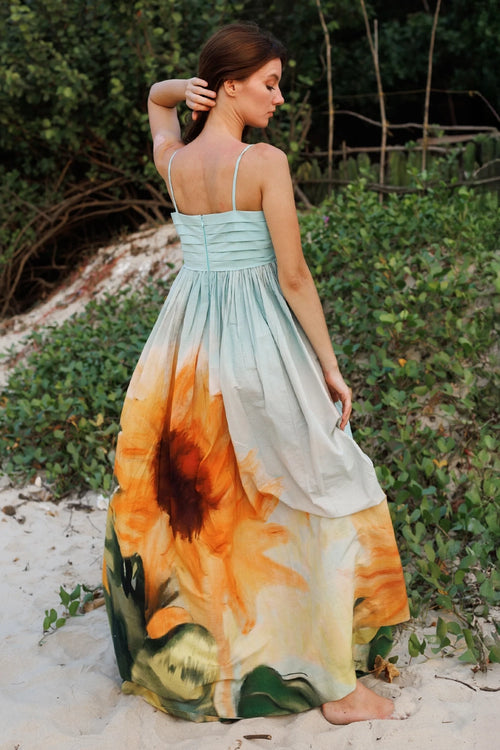 Sunflower Pleated Dress