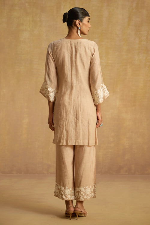Zeenat Beige Co-ord Set