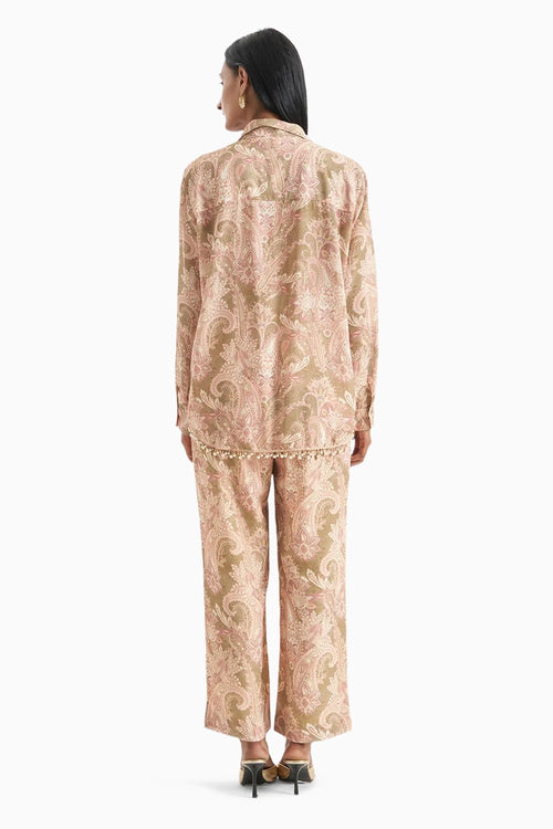 Olive Blush Paisley Co-ord Set