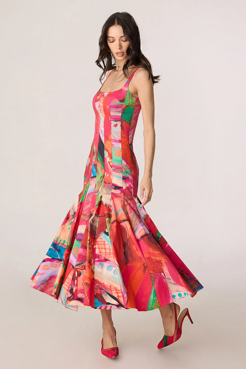 Pink And Multi Enola Dress
